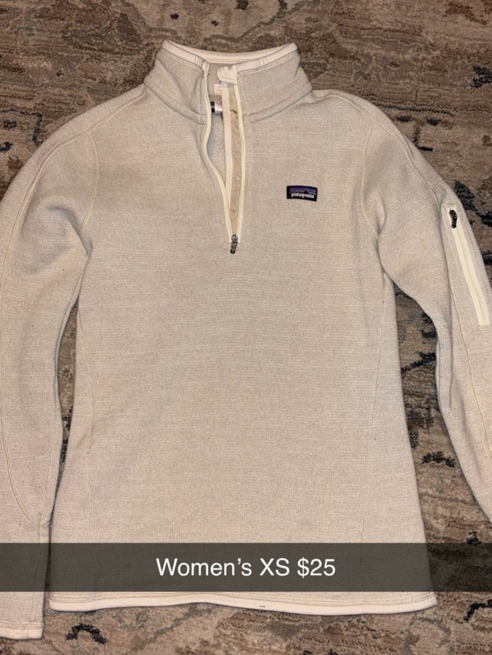Patagonia Women's Half-Zip Pullover Sweater - Cream